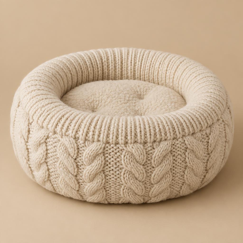Cable Knit Round Bed